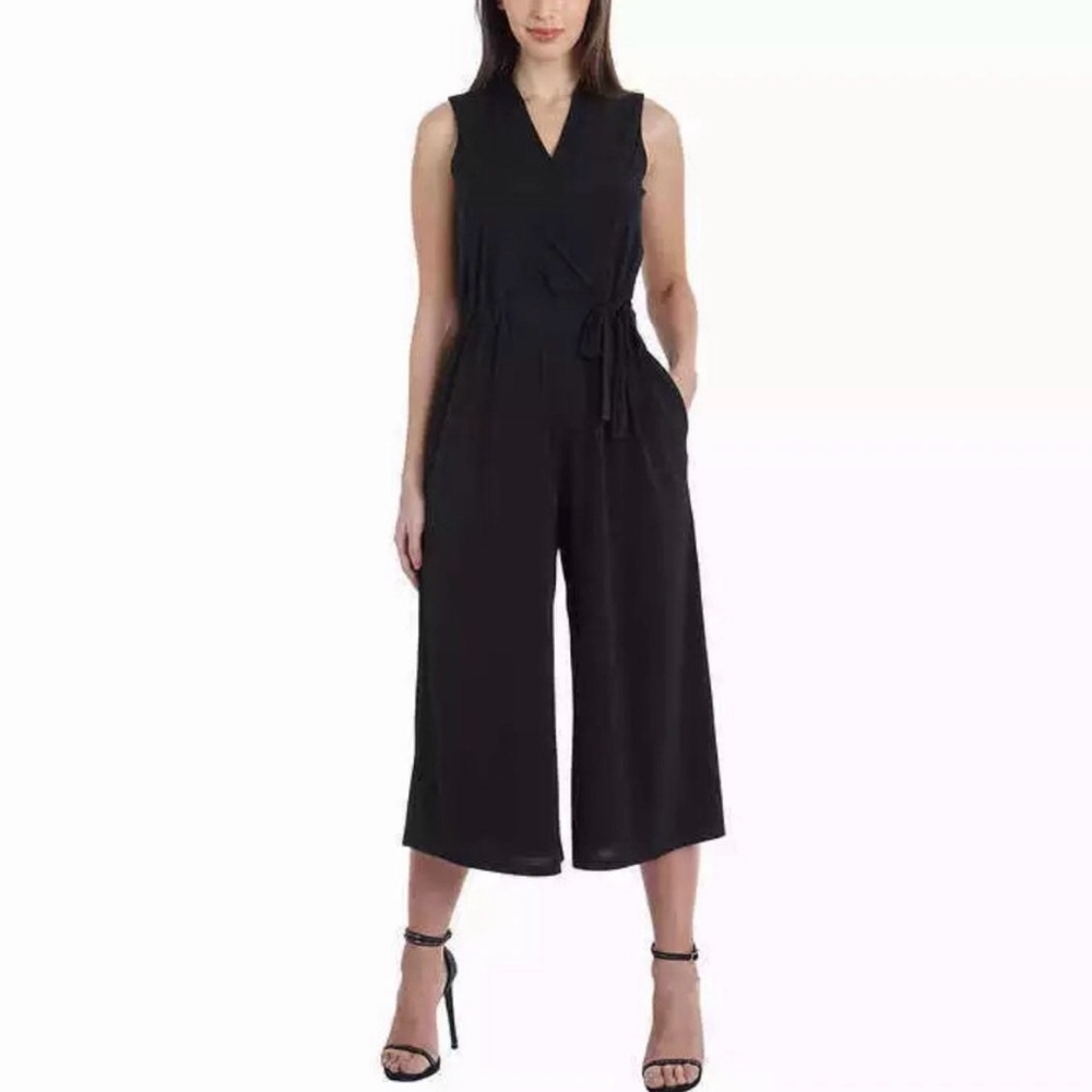 Sandra Darren Black Sleeveless Jumpsuit